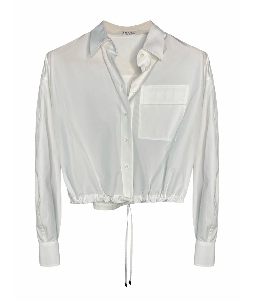 BRUNELLO CUCINELLI Белая хлопковая рубашка, фото 1