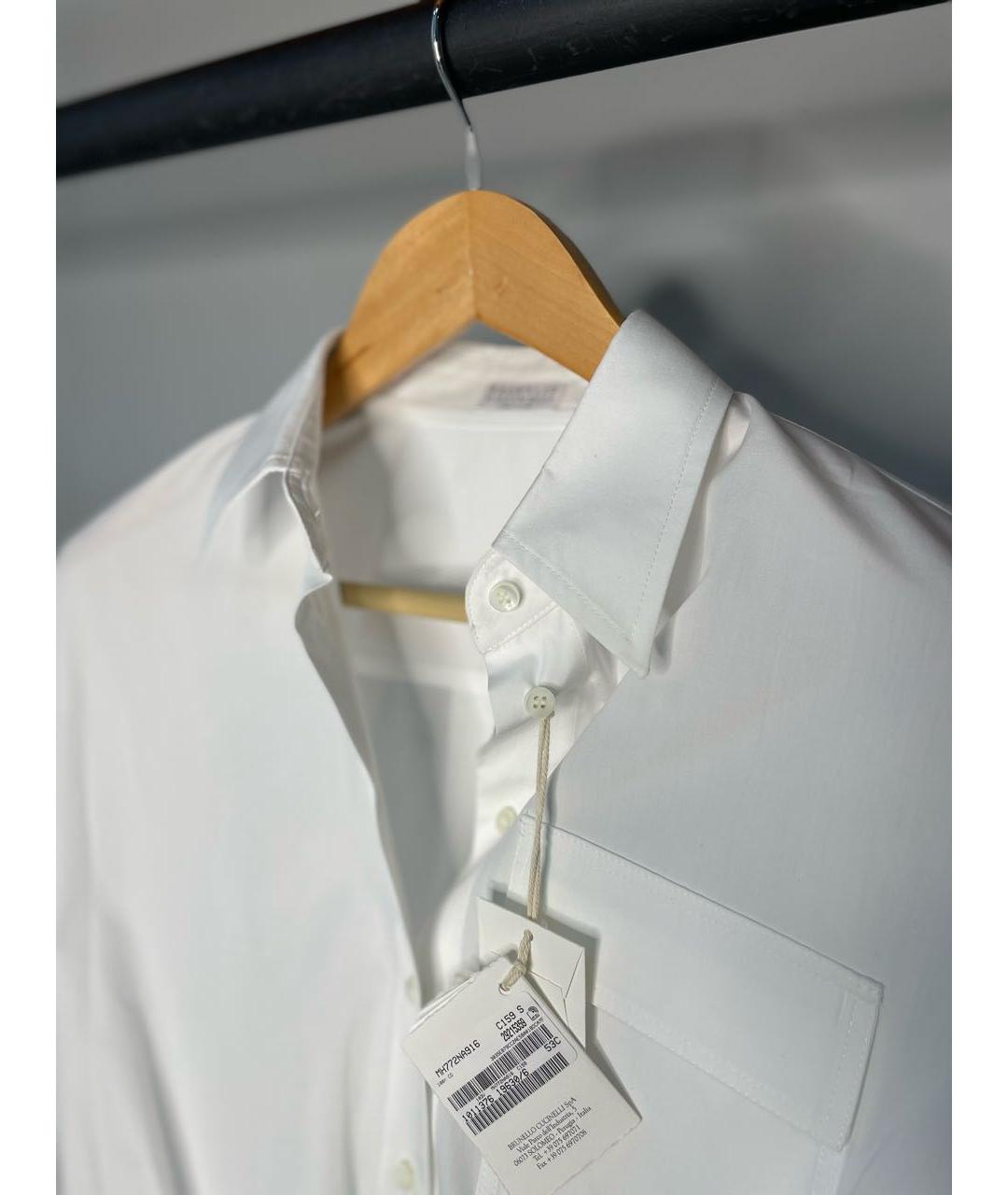 BRUNELLO CUCINELLI Белая хлопковая рубашка, фото 3