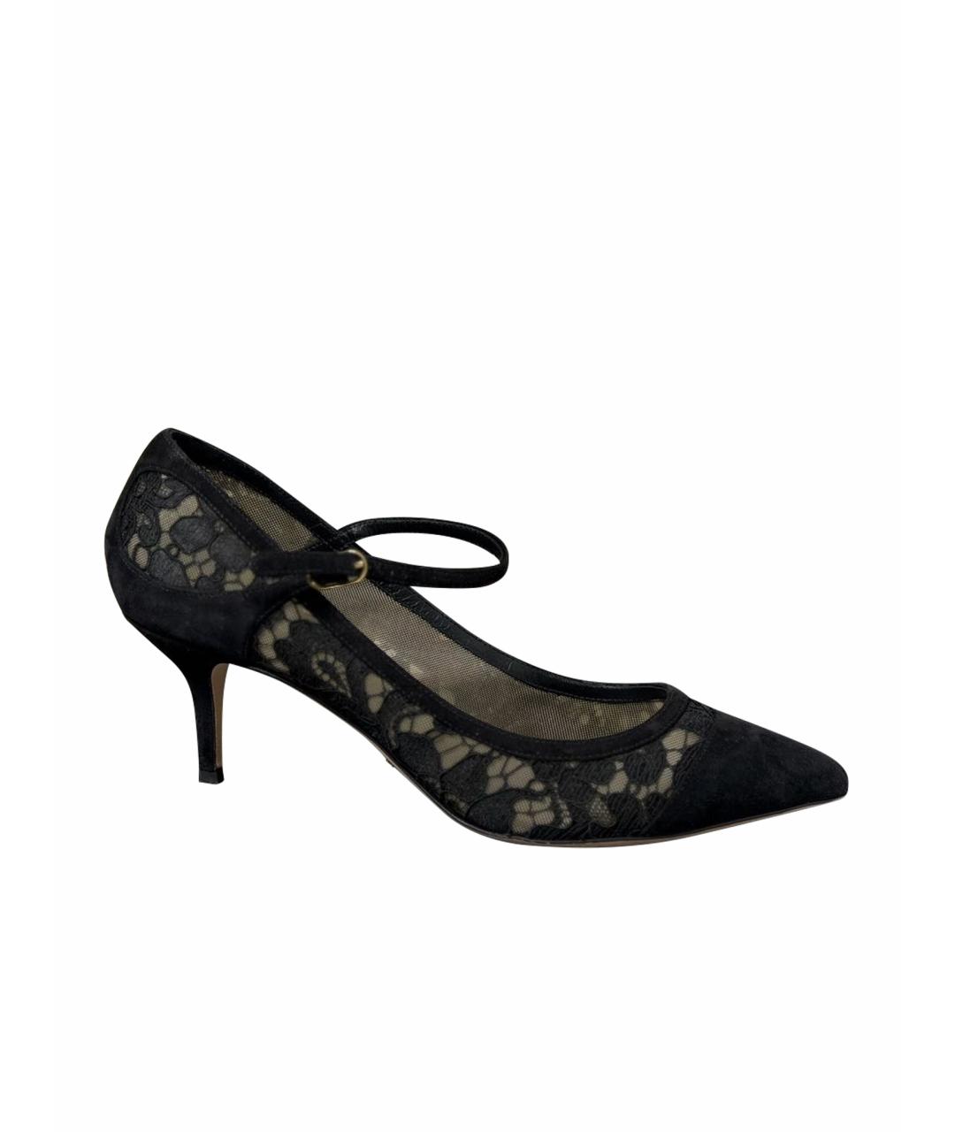 DOLCE&GABBANA Черные текстильные туфли, фото 1