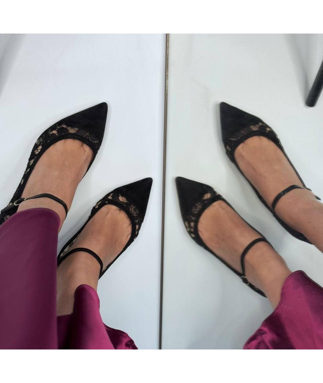 DOLCE&GABBANA Черные текстильные туфли, фото 5