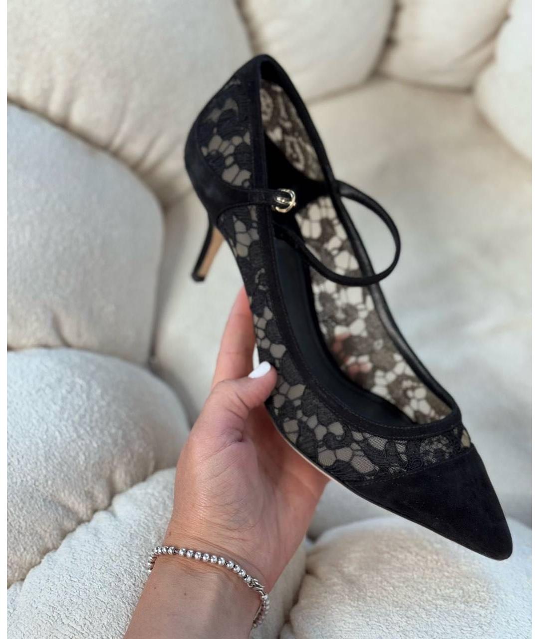 DOLCE&GABBANA Черные текстильные туфли, фото 4