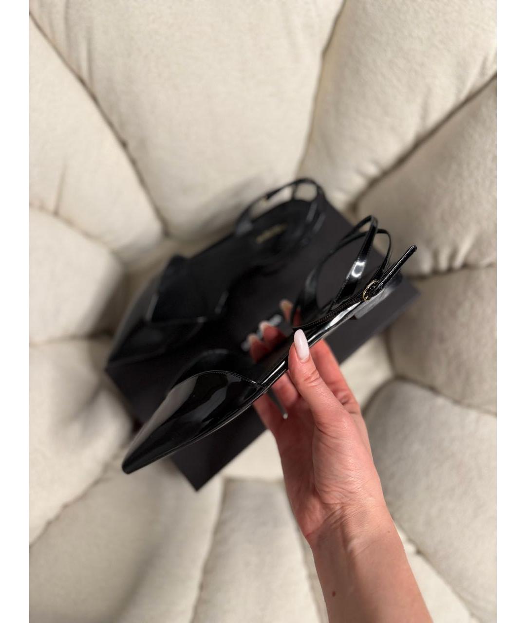 DOLCE&GABBANA Черные кожаные балетки, фото 3