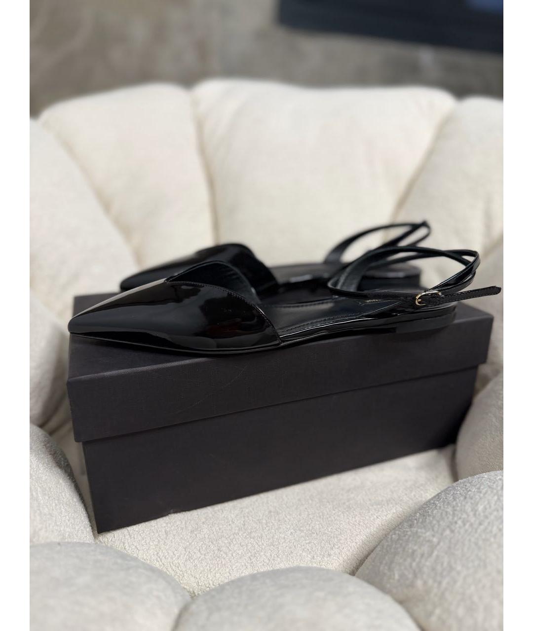 DOLCE&GABBANA Черные кожаные балетки, фото 6