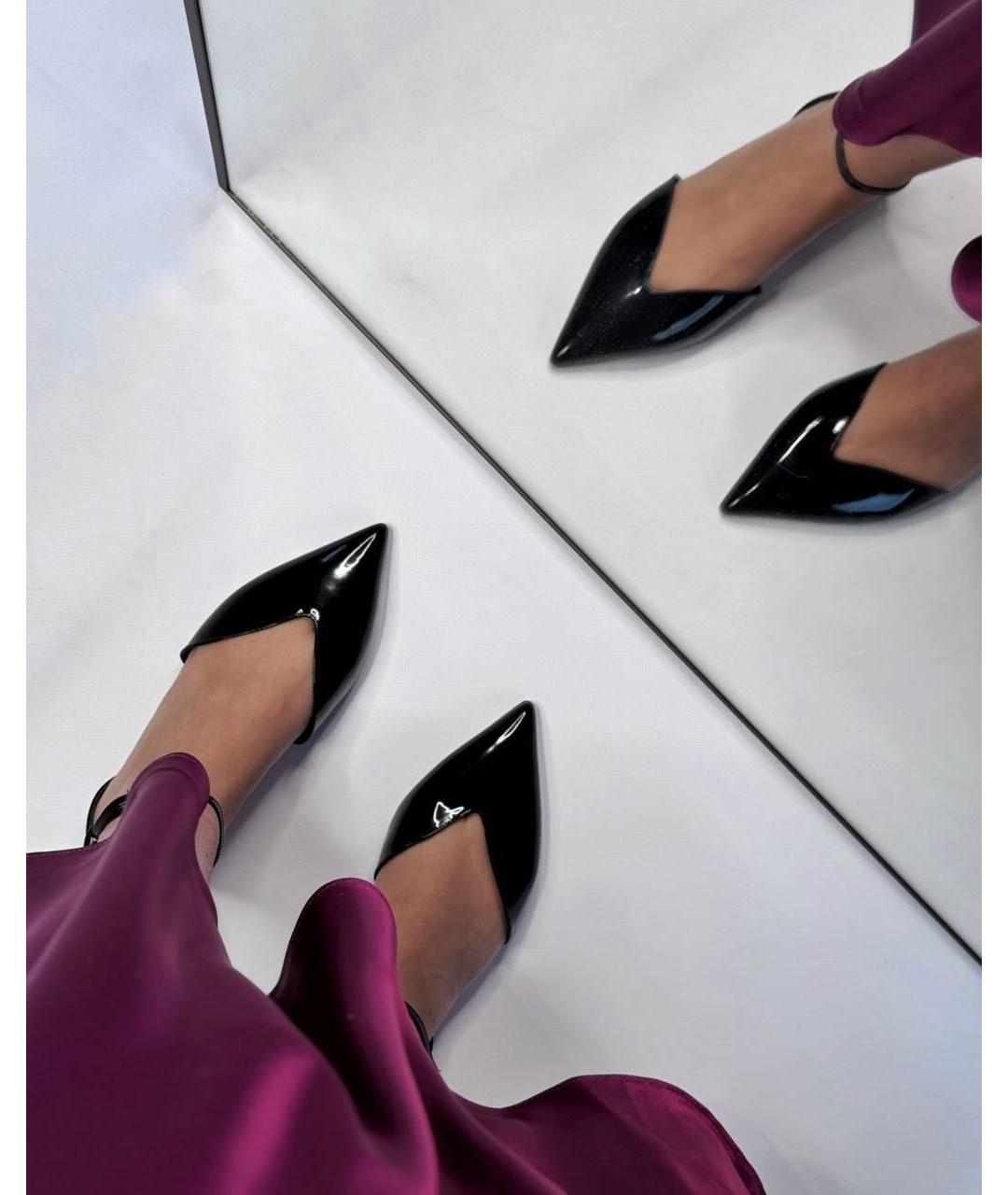 DOLCE&GABBANA Черные кожаные балетки, фото 4