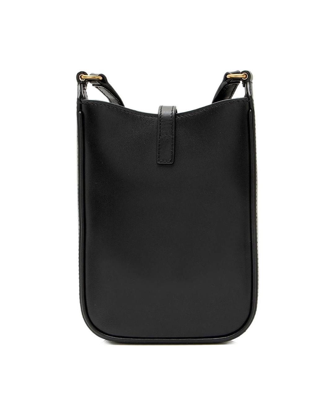 SAINT LAURENT Черная кожаная сумка через плечо, фото 7