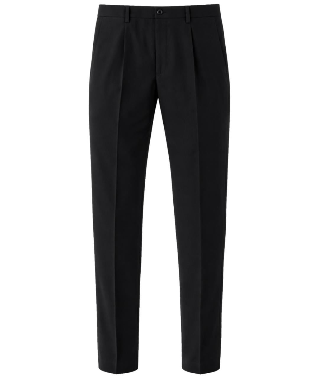 DOLCE&GABBANA Черные шерстяные классические брюки, фото 1