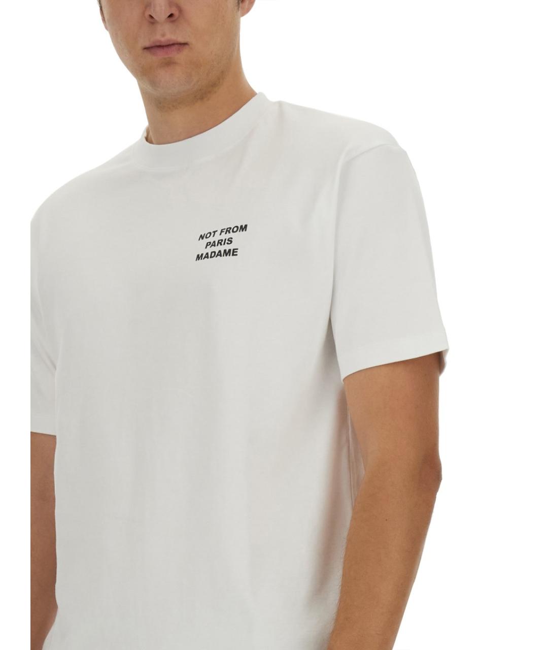 Drole de Monsieur Белая хлопковая футболка, фото 4