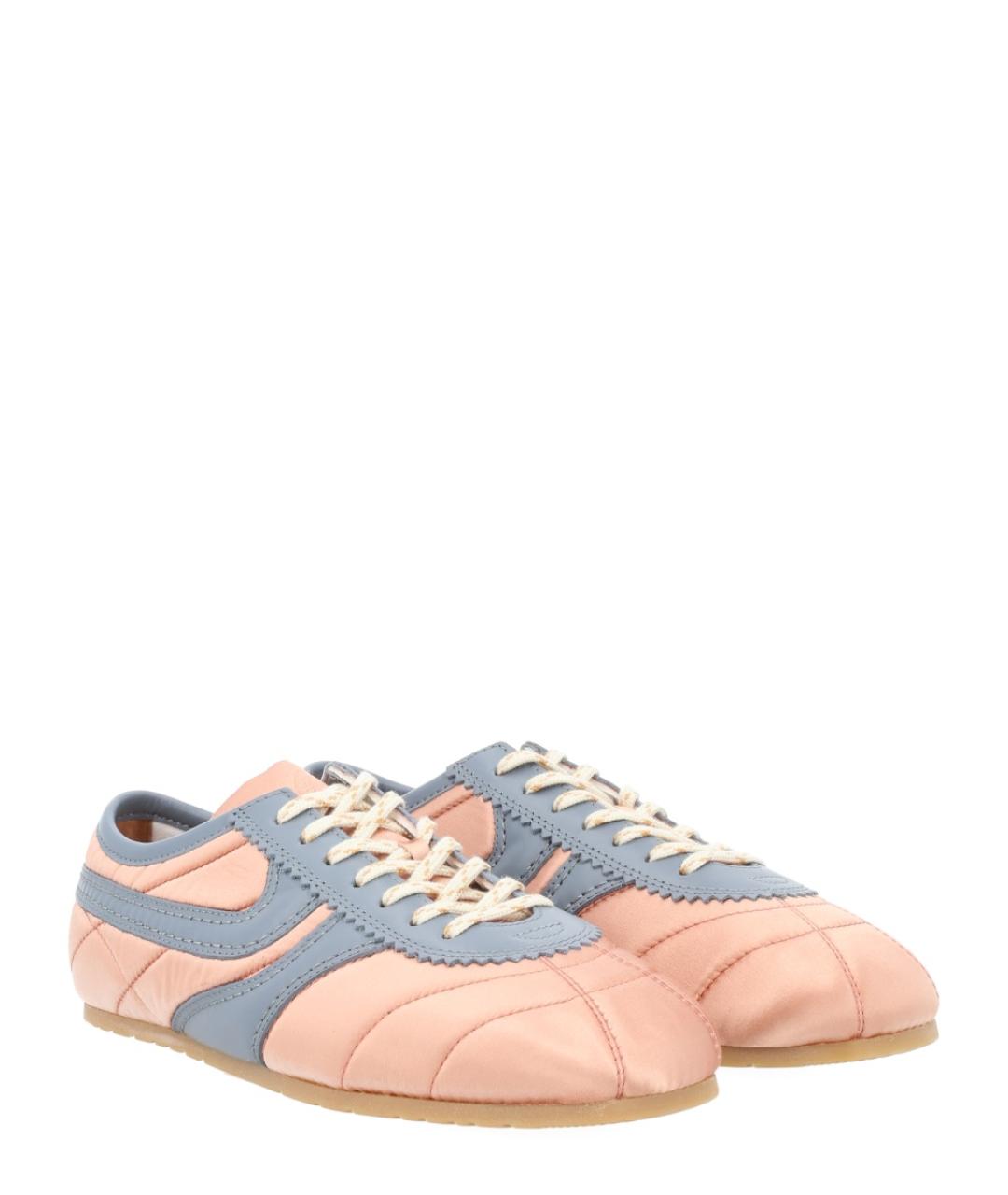 DRIES VAN NOTEN Розовые синтетические кроссовки, фото 2