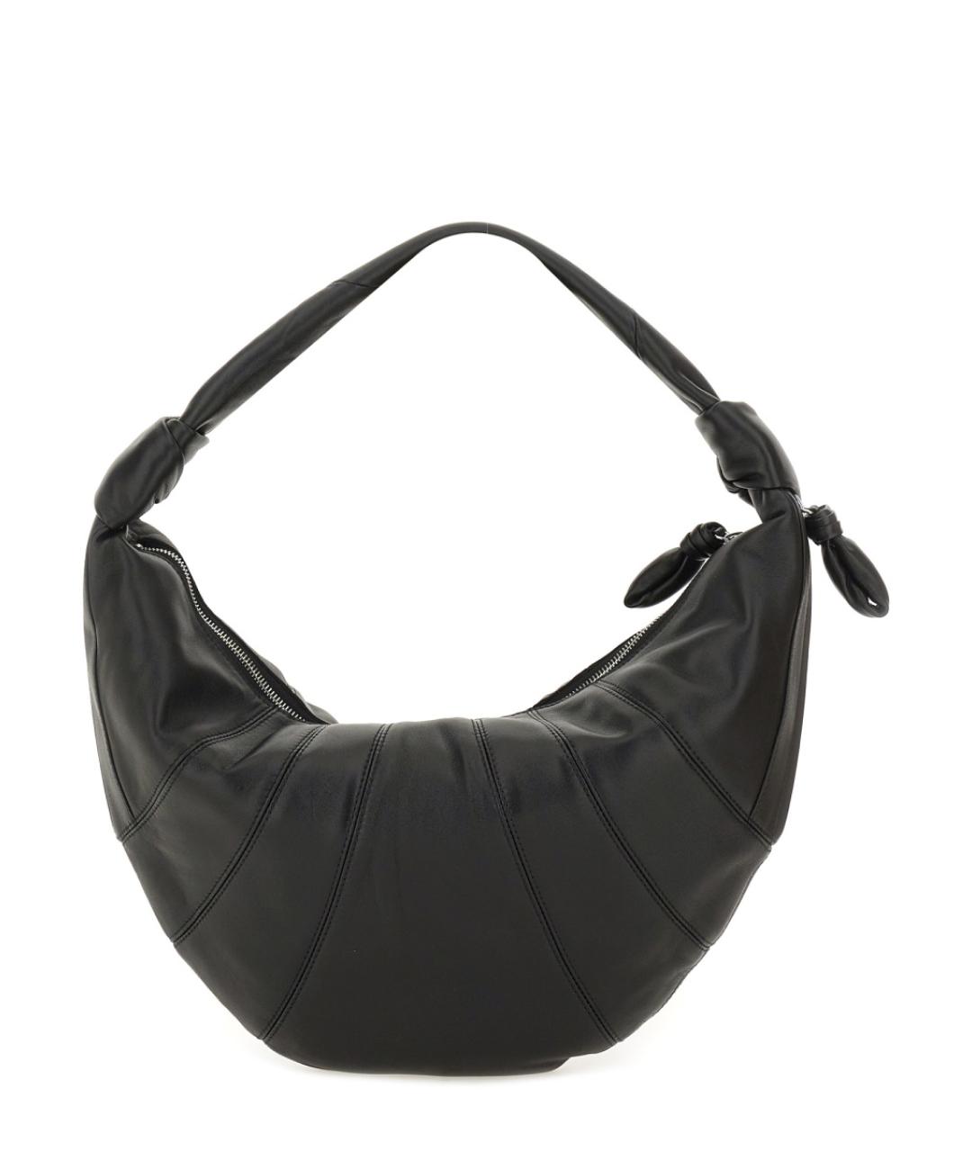 LEMAIRE Черная кожаная сумка через плечо, фото 4