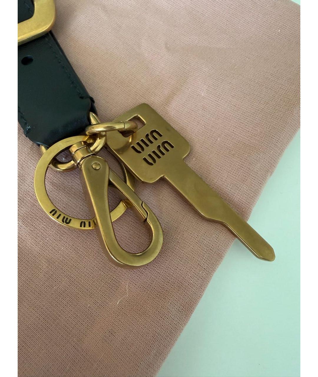 MIU MIU Черный брелок, фото 3