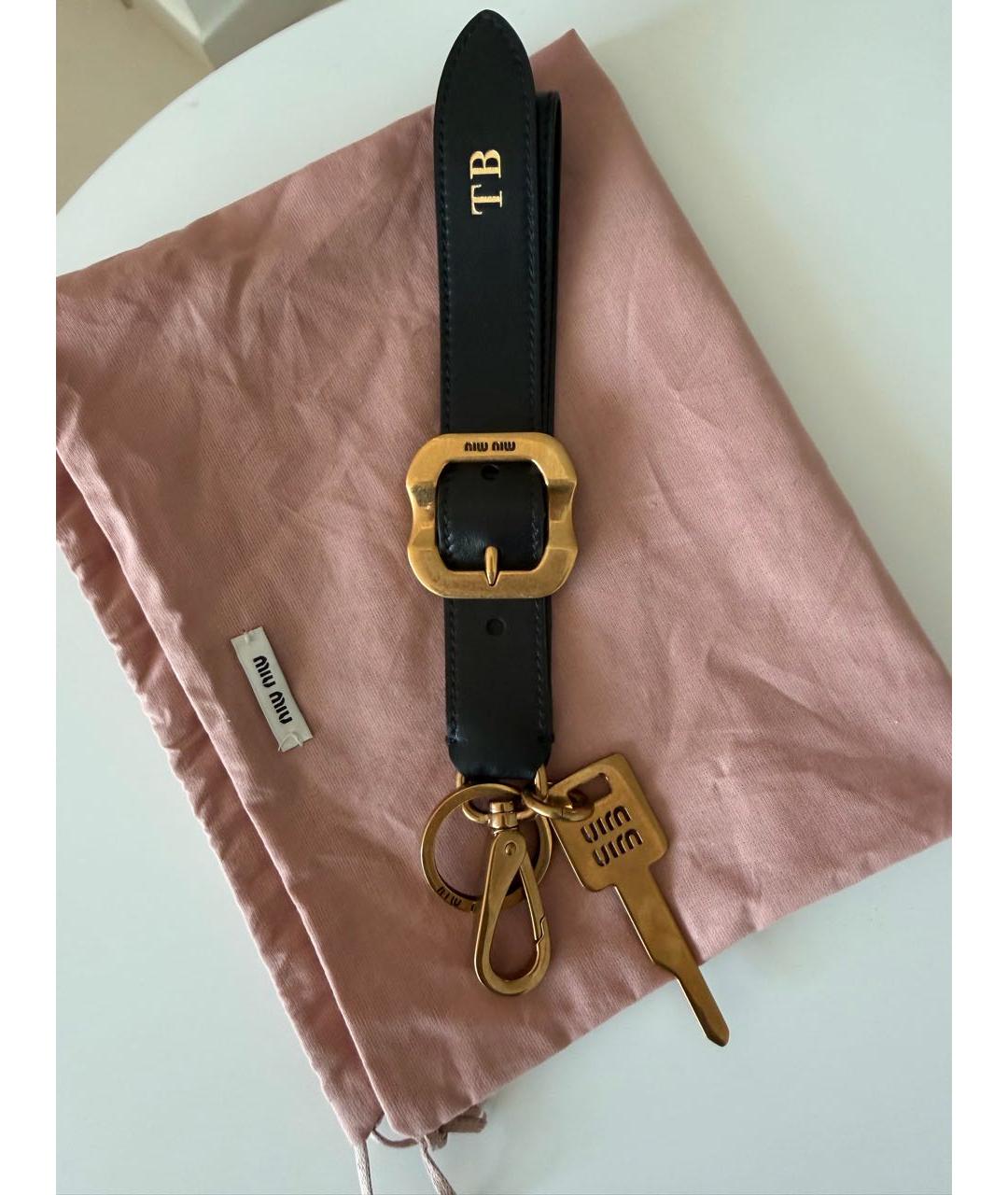 MIU MIU Черный брелок, фото 4