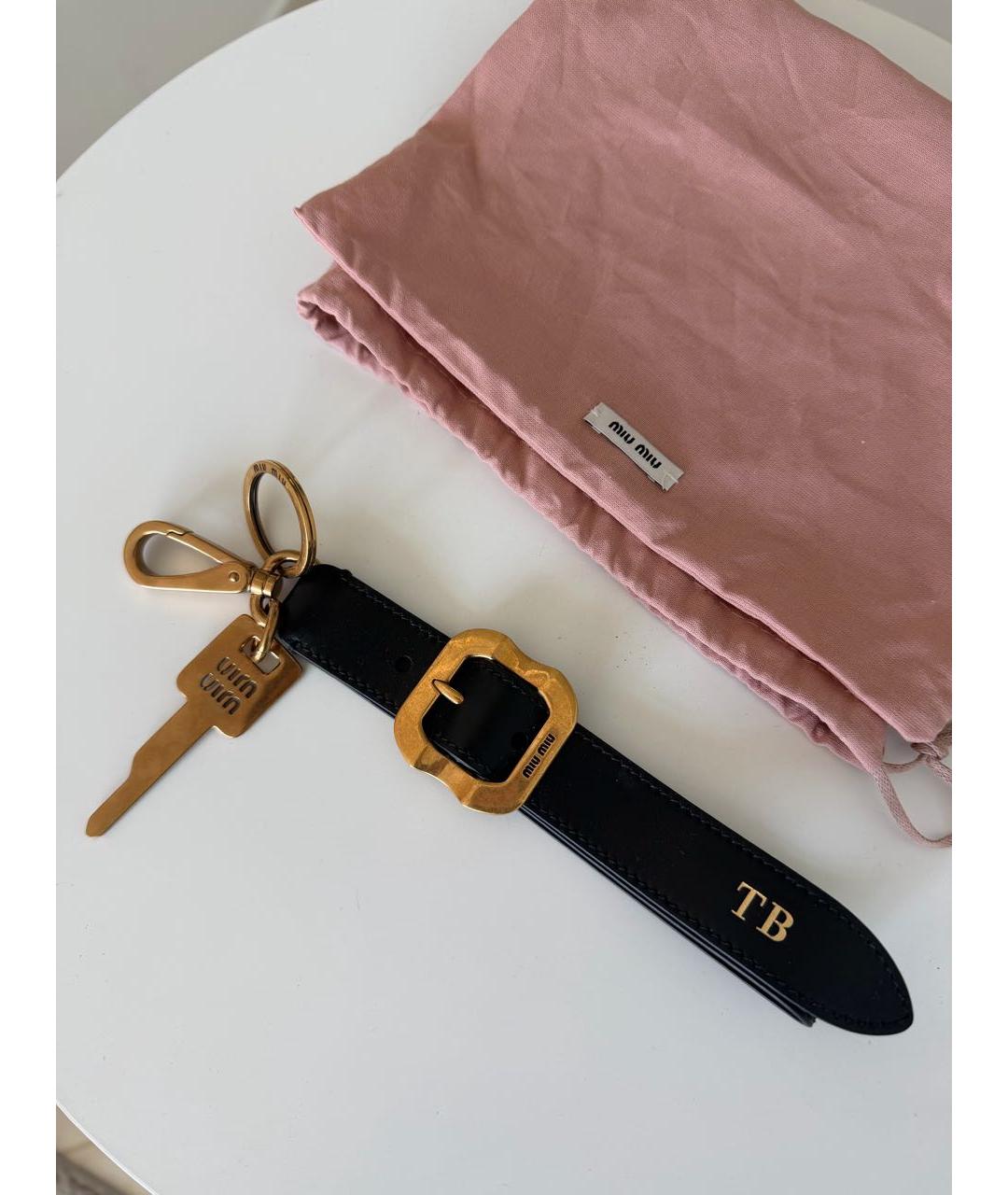 MIU MIU Черный брелок, фото 5