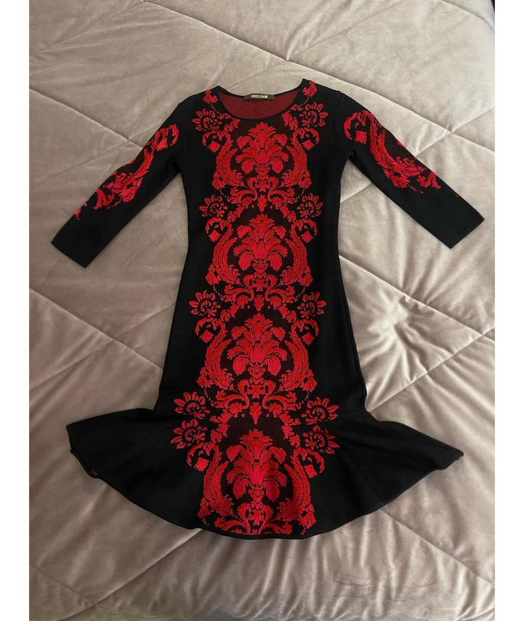 ROBERTO CAVALLI Черное вискозное вечернее платье, фото 4