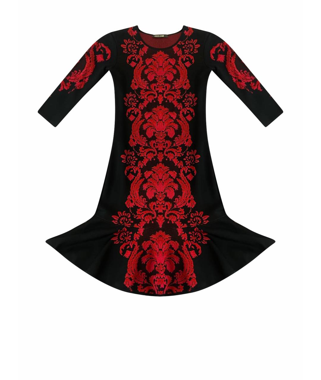 ROBERTO CAVALLI Черное вискозное вечернее платье, фото 1