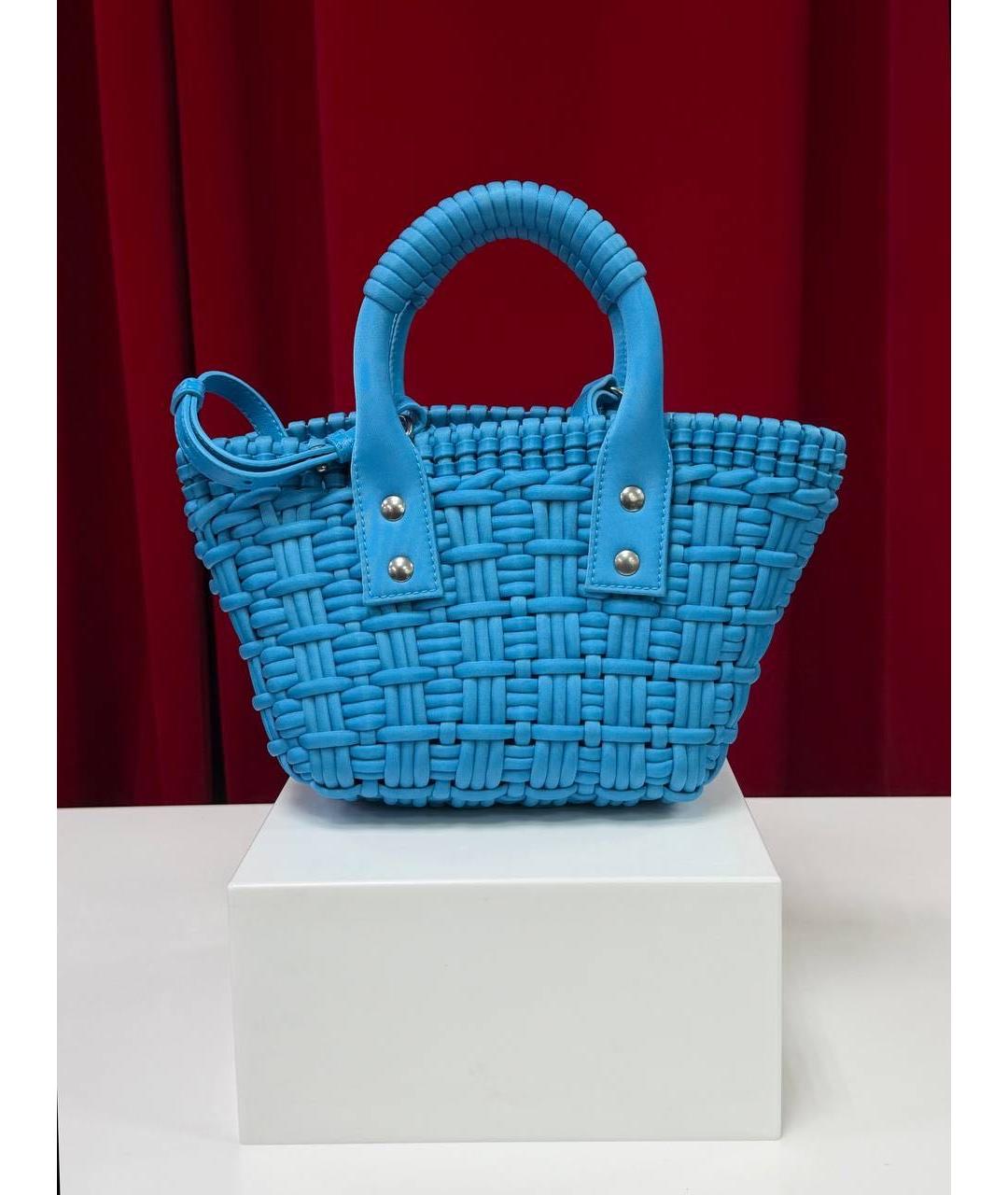 BALENCIAGA Голубая сумка с короткими ручками, фото 5