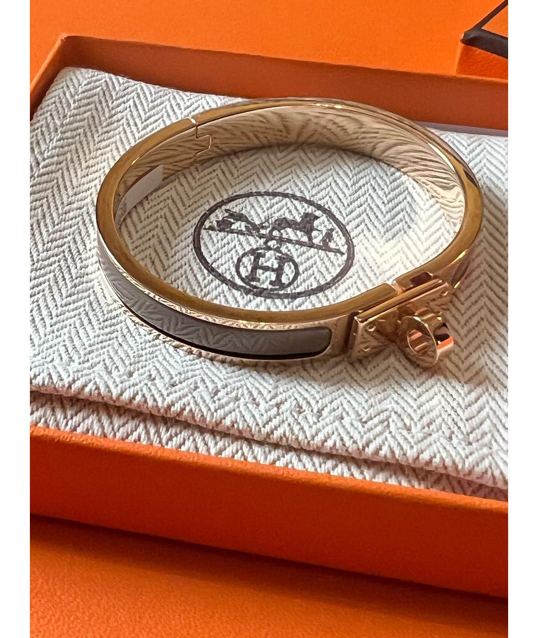 HERMES Антрацитовый металлический браслет, фото 2