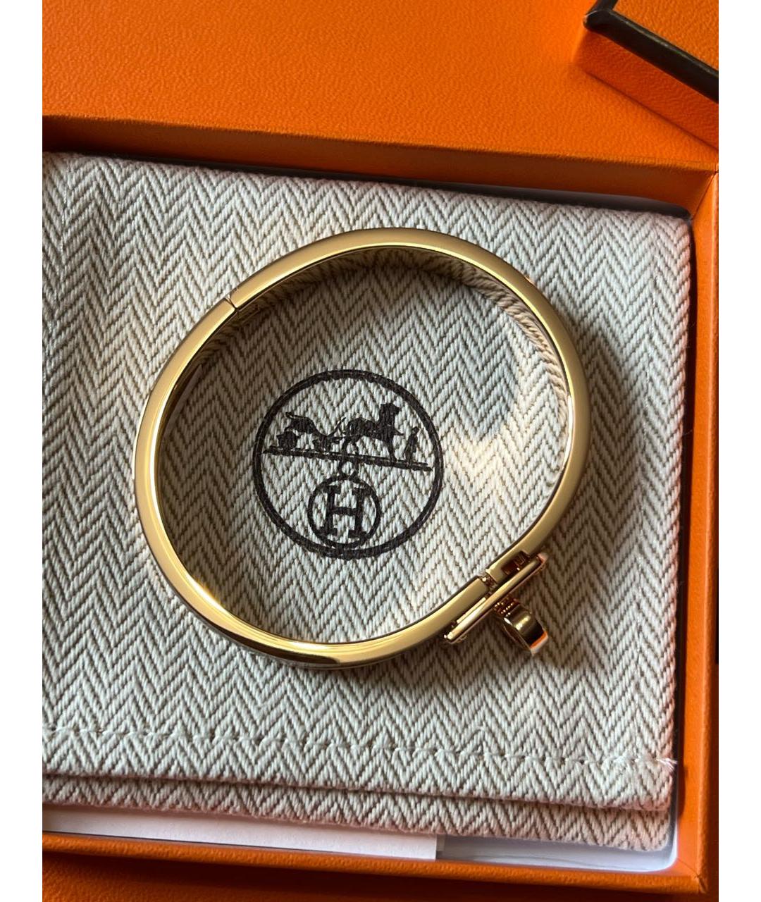 HERMES Антрацитовый металлический браслет, фото 7