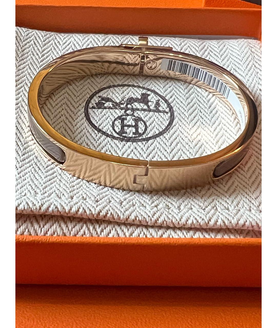 HERMES Антрацитовый металлический браслет, фото 3