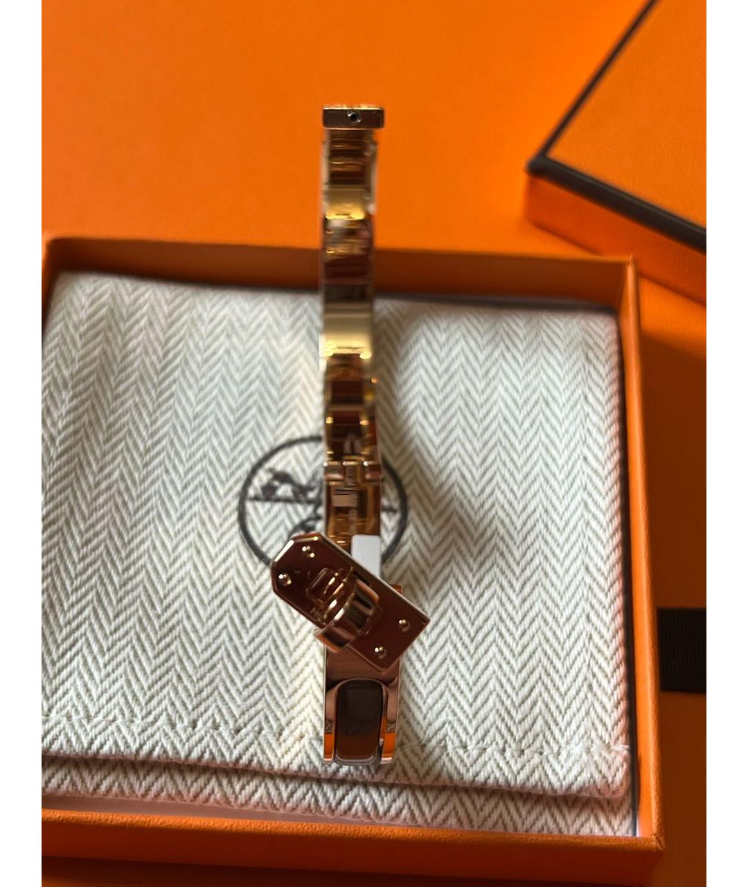 HERMES Антрацитовый металлический браслет, фото 5