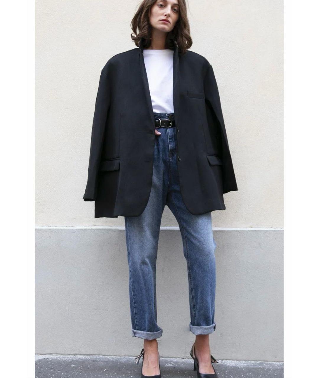 THE FRANKIE SHOP Черный полиэстеровый жакет/пиджак, фото 6