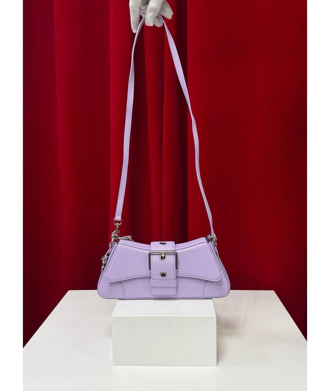 BALENCIAGA Фиолетовая кожаная сумка через плечо, фото 6