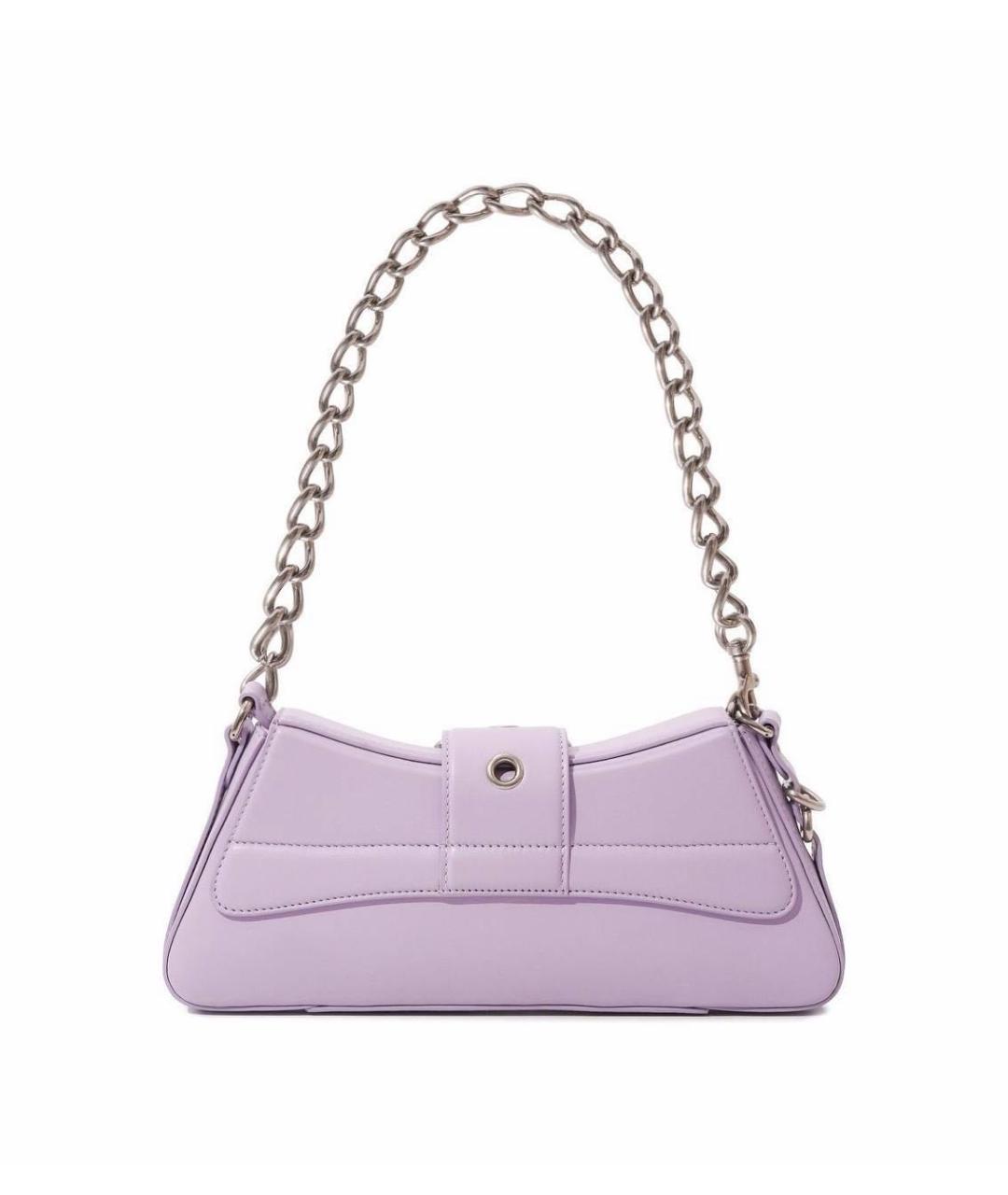 BALENCIAGA Фиолетовая кожаная сумка через плечо, фото 2