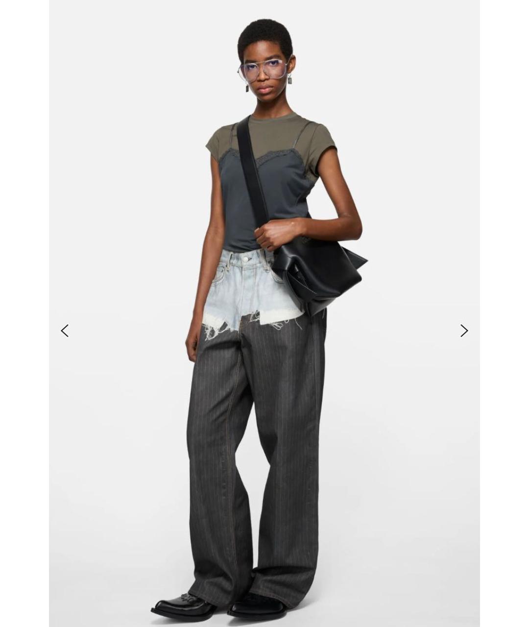 ACNE STUDIOS Черная кожаная сумка через плечо, фото 8