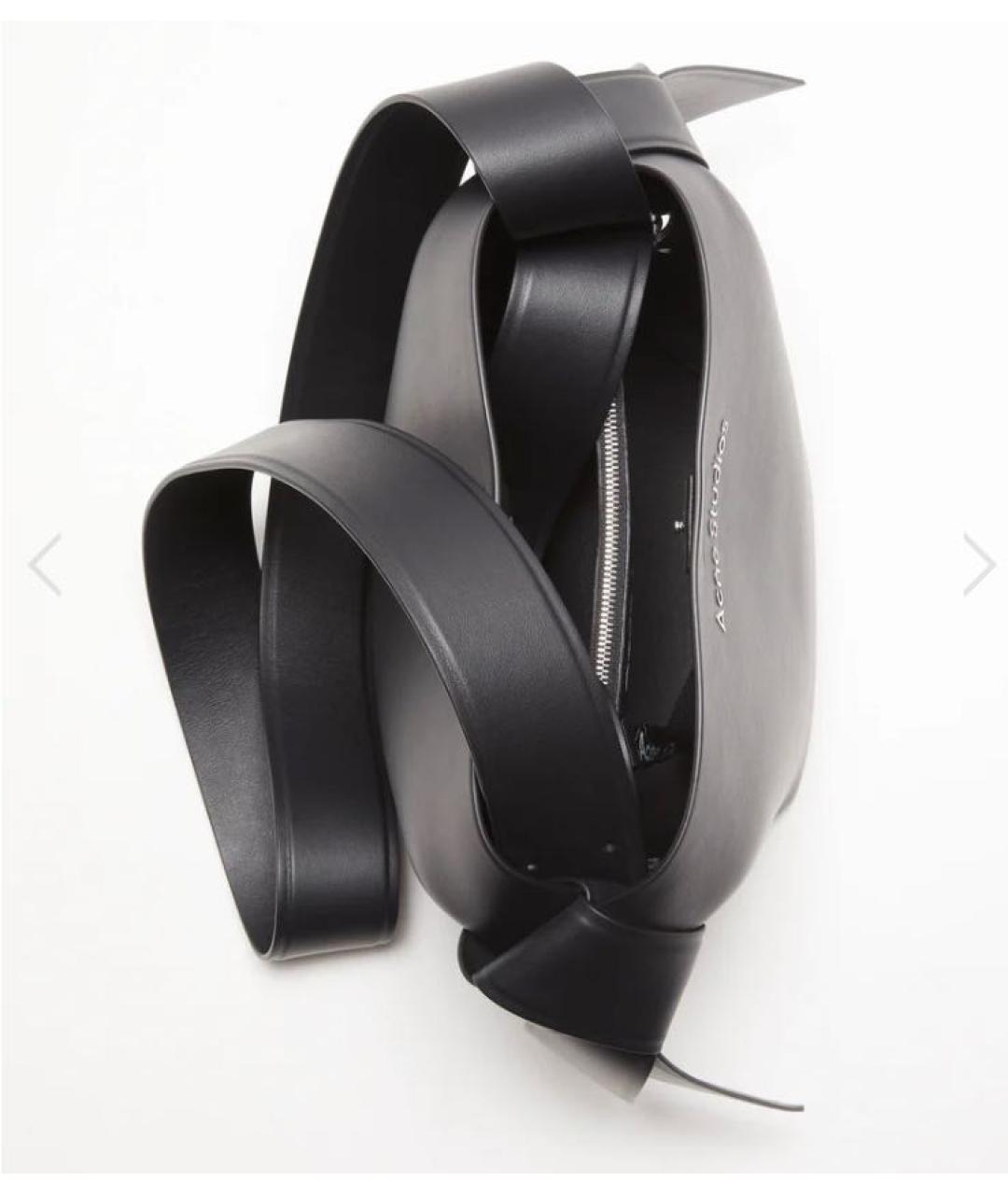 ACNE STUDIOS Черная кожаная сумка через плечо, фото 3