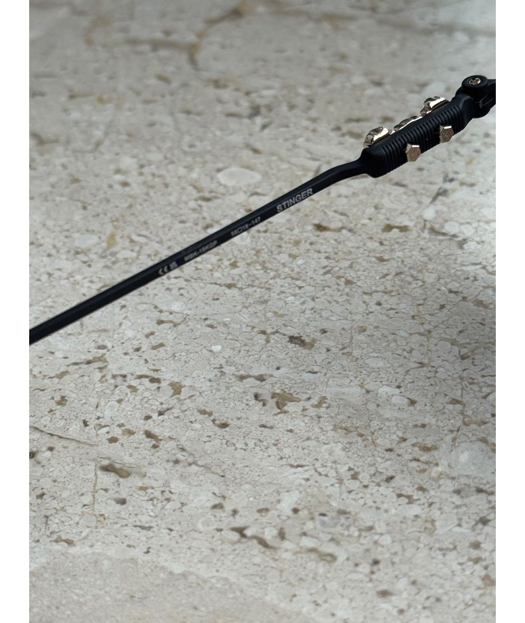 CHROME HEARTS Серые металлические солнцезащитные очки, фото 8