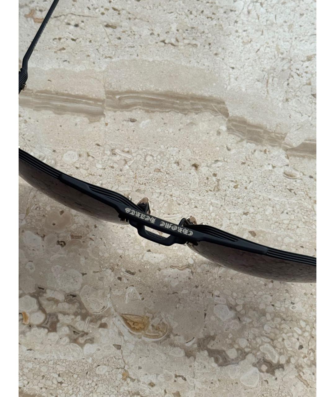 CHROME HEARTS Серые металлические солнцезащитные очки, фото 4