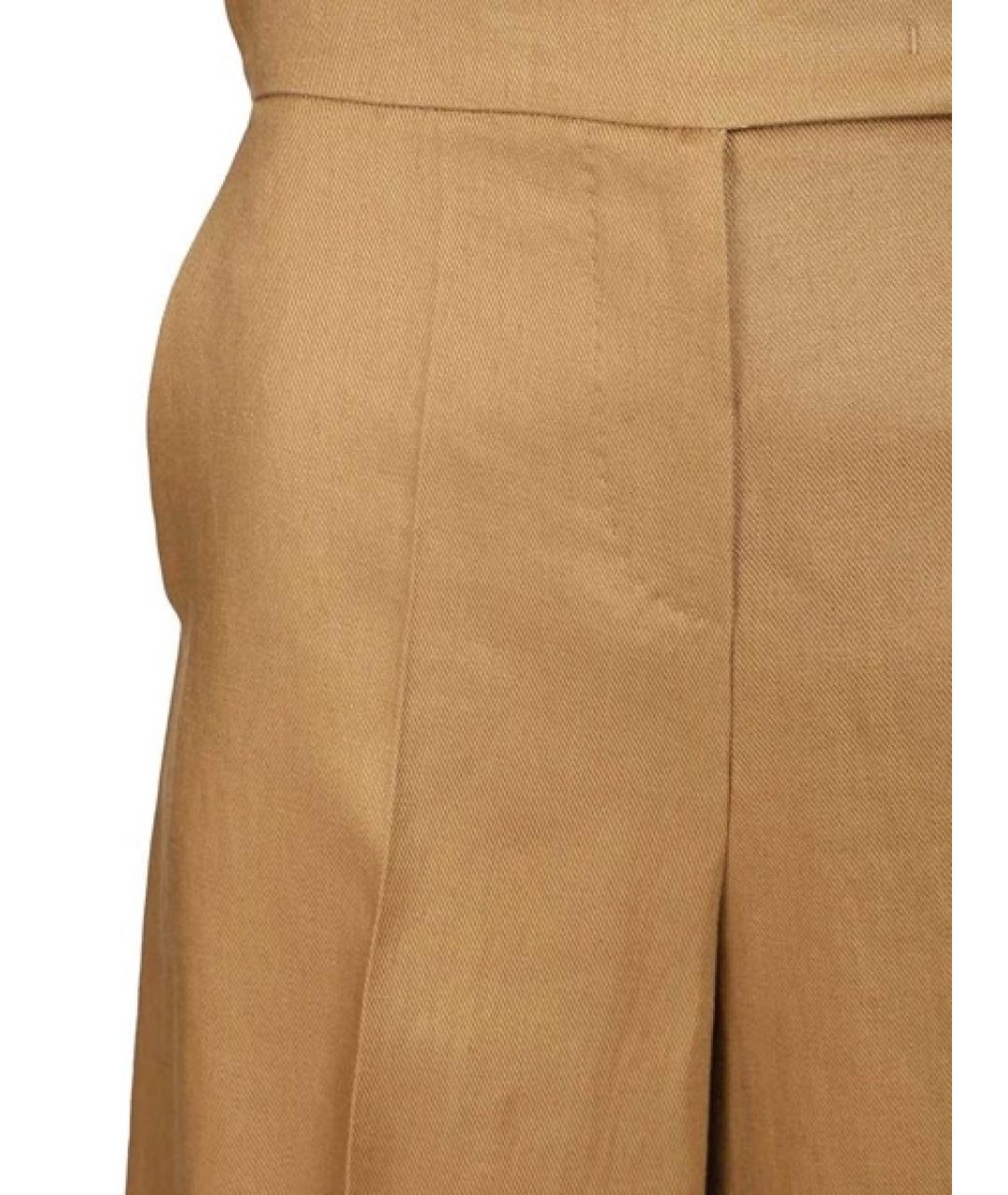 MAX MARA Бежевые льняные кюлоты, фото 3