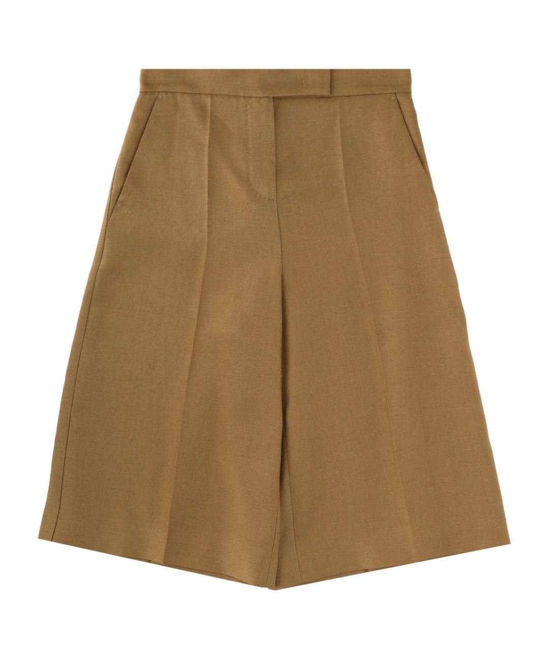 MAX MARA Бежевые льняные кюлоты, фото 1