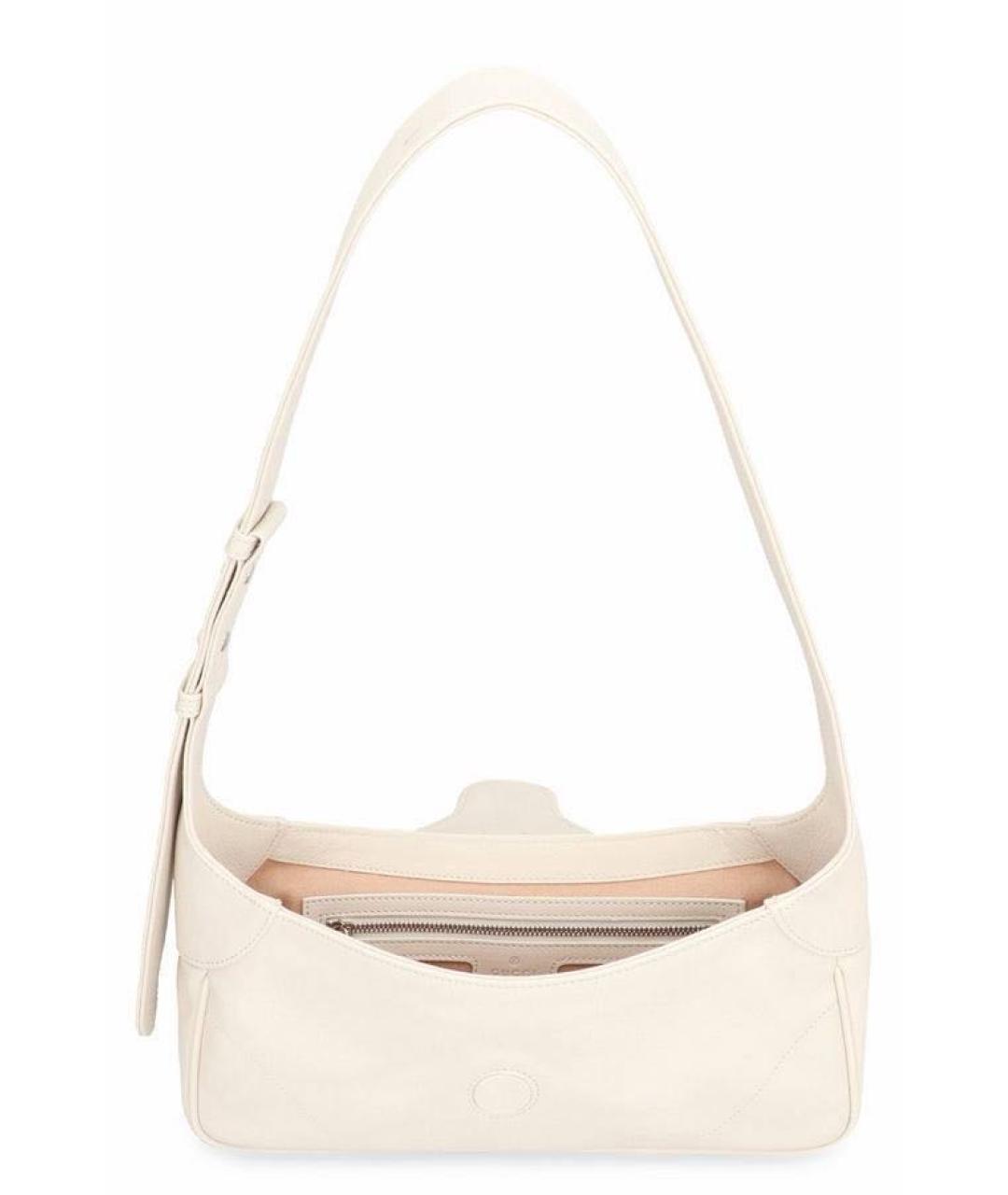 GUCCI Белая кожаная сумка через плечо, фото 4