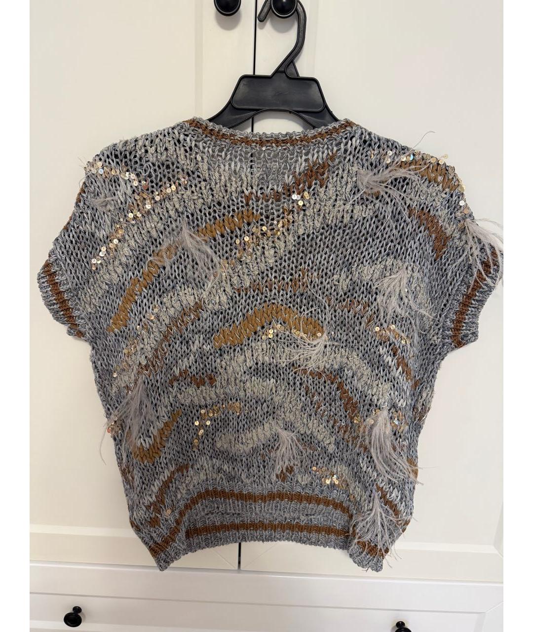 BRUNELLO CUCINELLI Серая полиэстеровая жилетка, фото 2