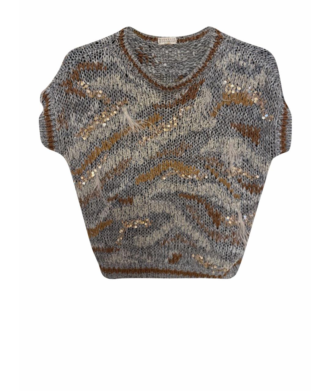 BRUNELLO CUCINELLI Серая полиэстеровая жилетка, фото 1