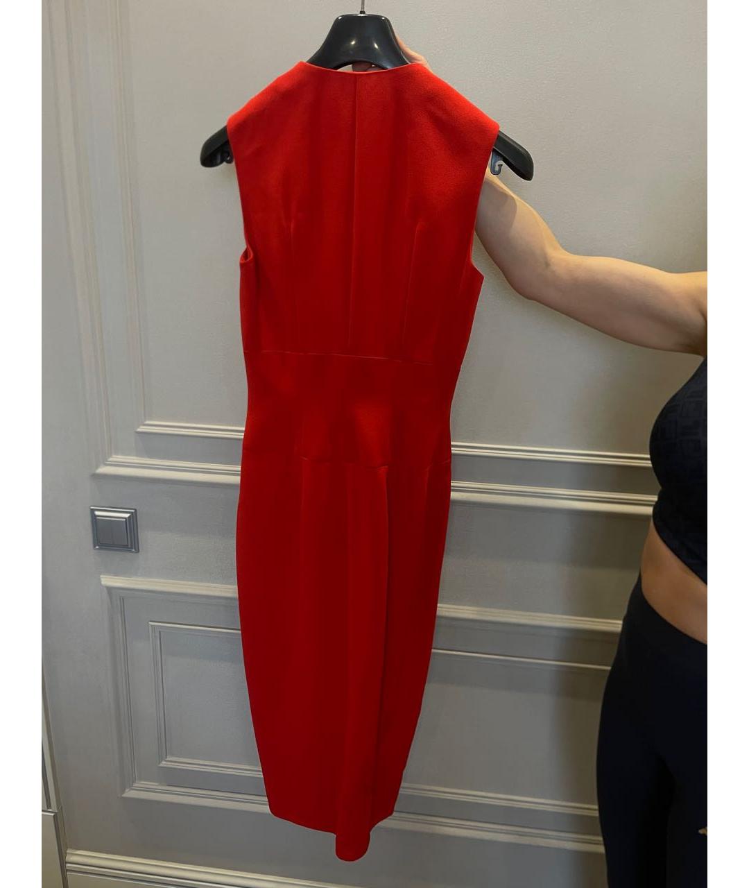 BALMAIN Красное полиэстеровое вечернее платье, фото 2