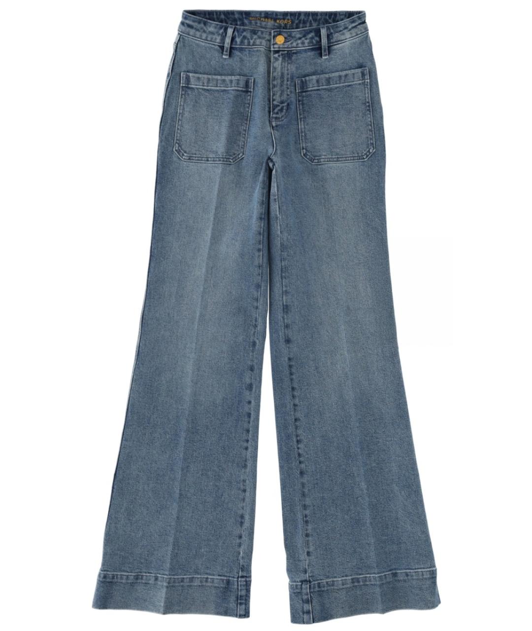 MICHAEL KORS Синие хлопковые прямые джинсы, фото 1