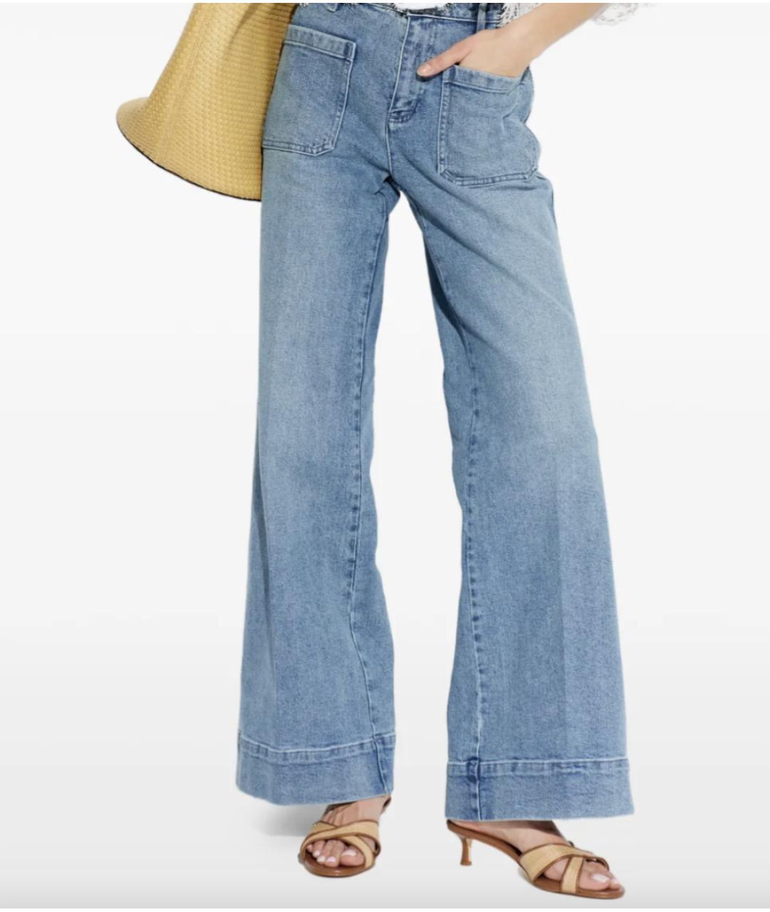 MICHAEL KORS Синие хлопковые прямые джинсы, фото 3