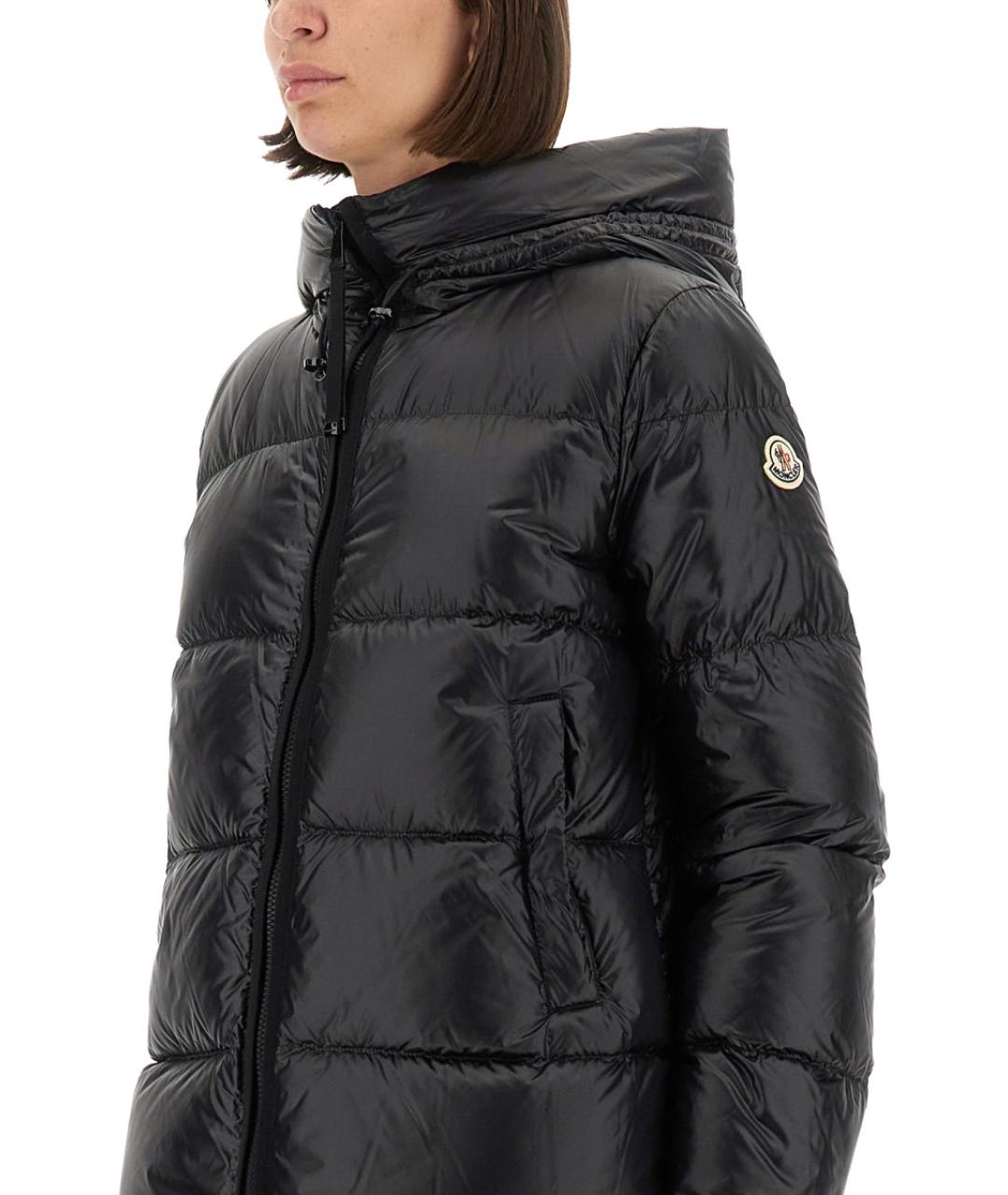 MONCLER Черный полиамидовый пуховик, фото 6