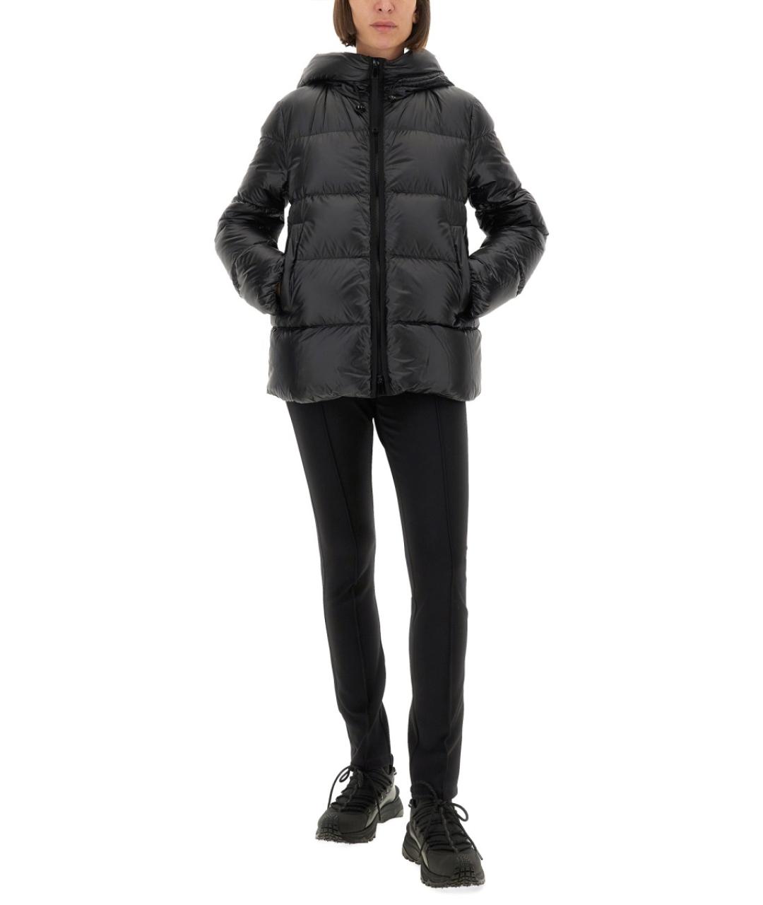 MONCLER Черный полиамидовый пуховик, фото 4