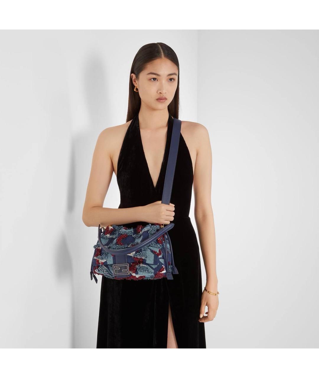 FENDI Синяя сумка через плечо, фото 6