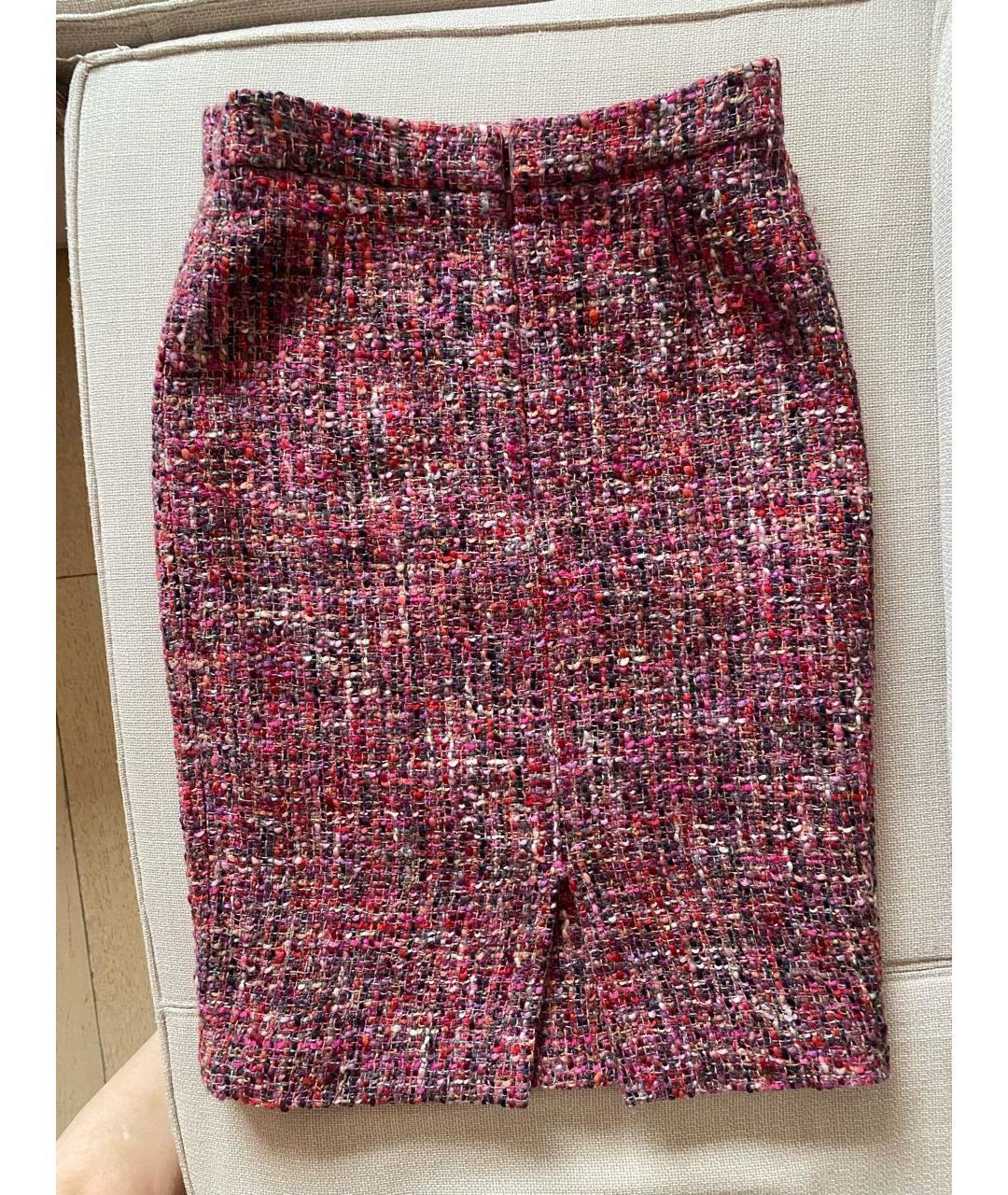 ESCADA Розовая шерстяная юбка миди, фото 2