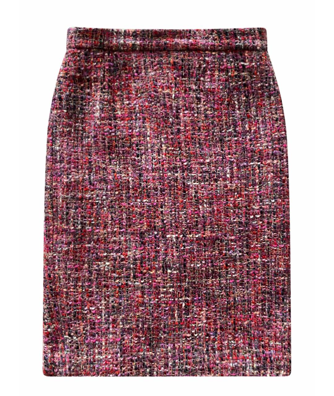 ESCADA Розовая шерстяная юбка миди, фото 1