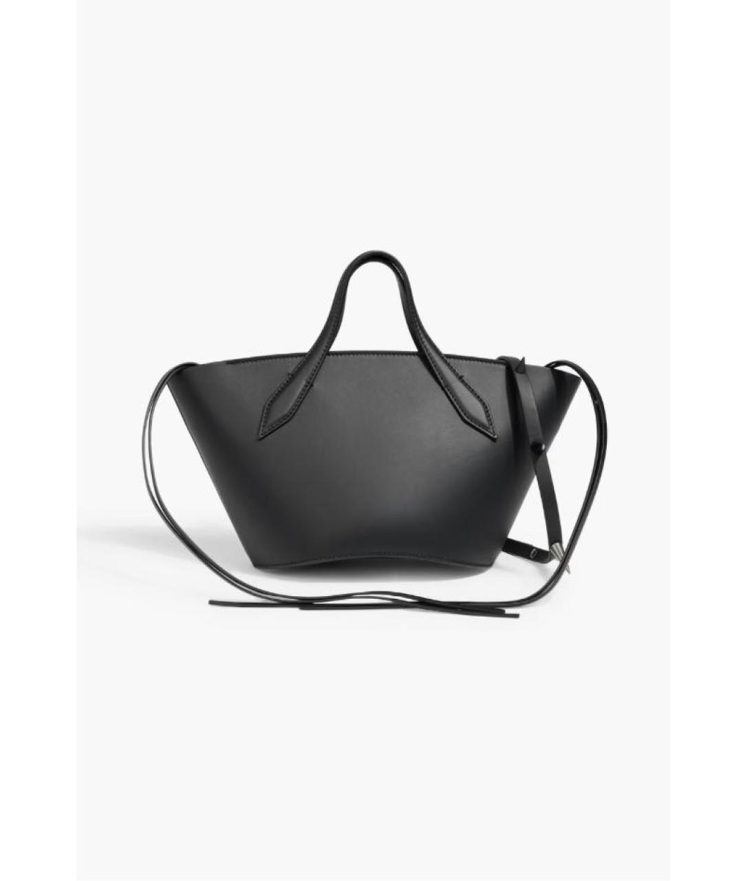 ACNE STUDIOS Черная кожаная сумка с короткими ручками, фото 8