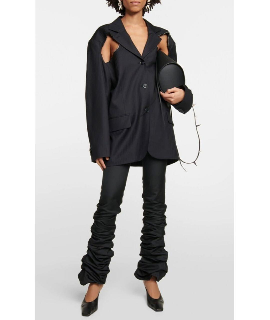 ACNE STUDIOS Черная кожаная сумка с короткими ручками, фото 7