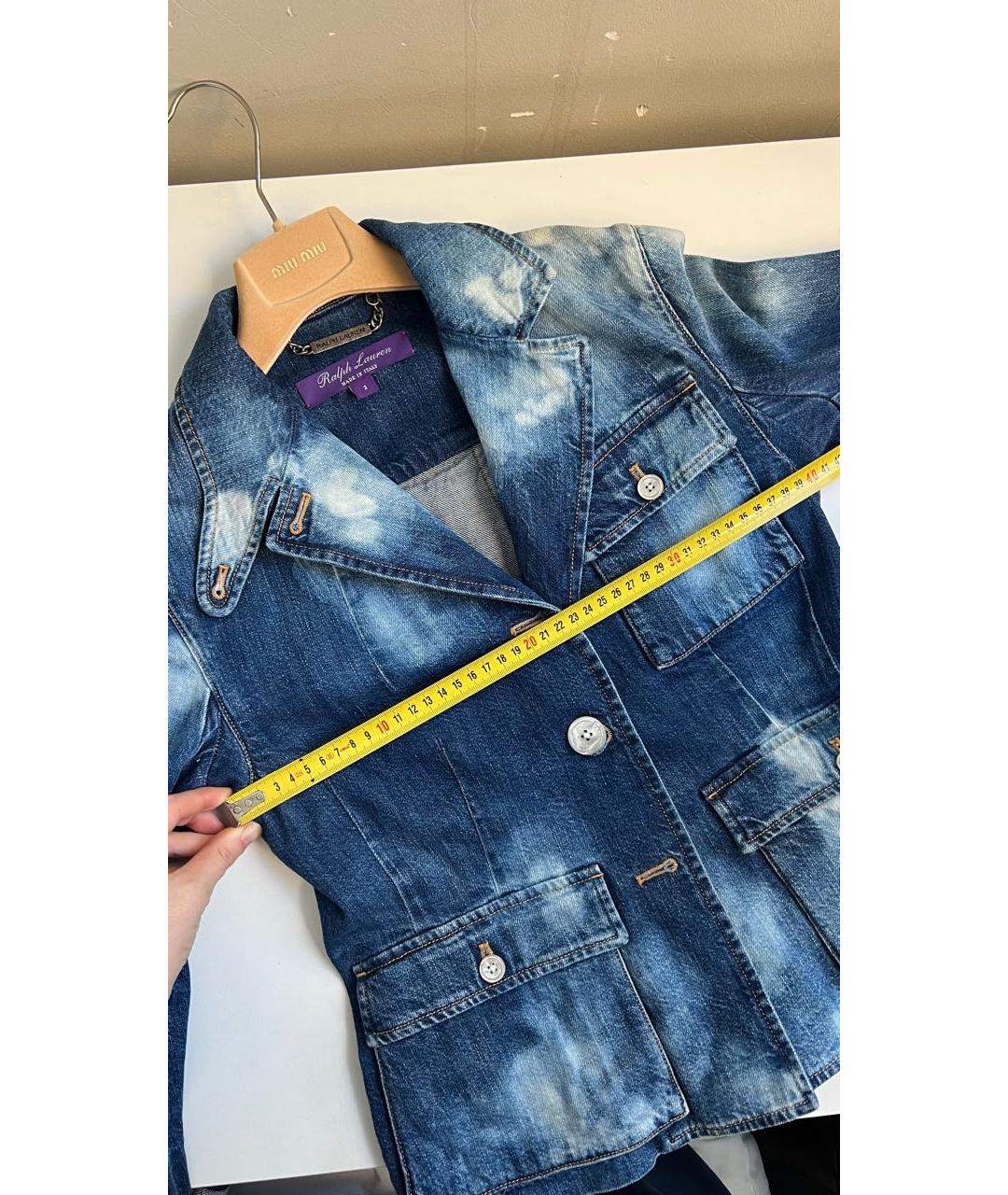 RALPH LAUREN PURPLE LABEL Синяя деним куртка, фото 4