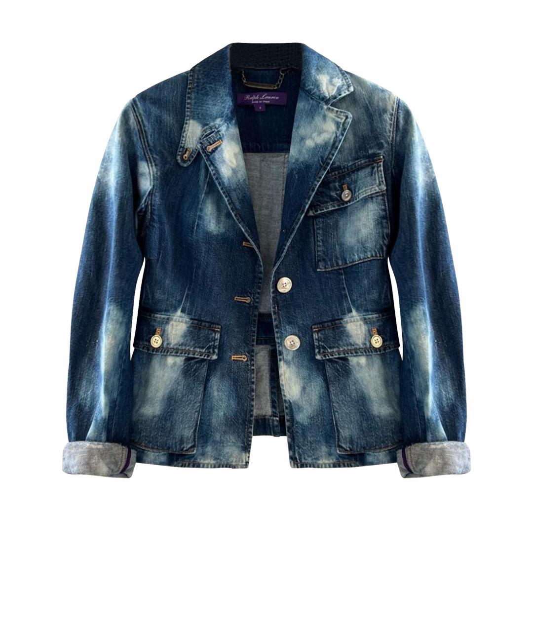 RALPH LAUREN PURPLE LABEL Синяя деним куртка, фото 1