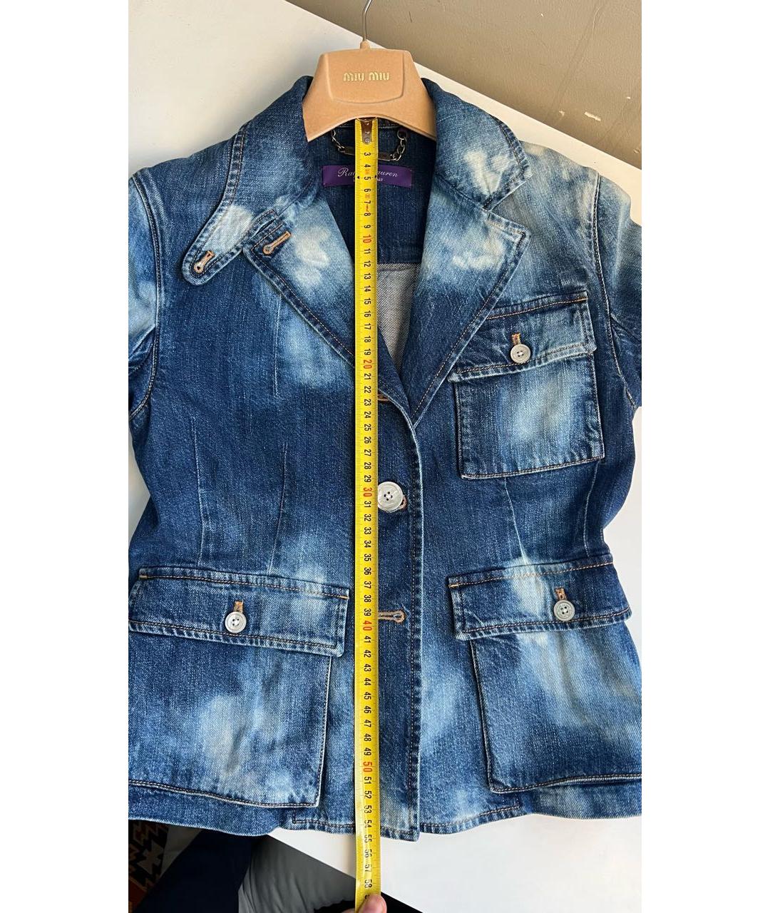 RALPH LAUREN PURPLE LABEL Синяя деним куртка, фото 2