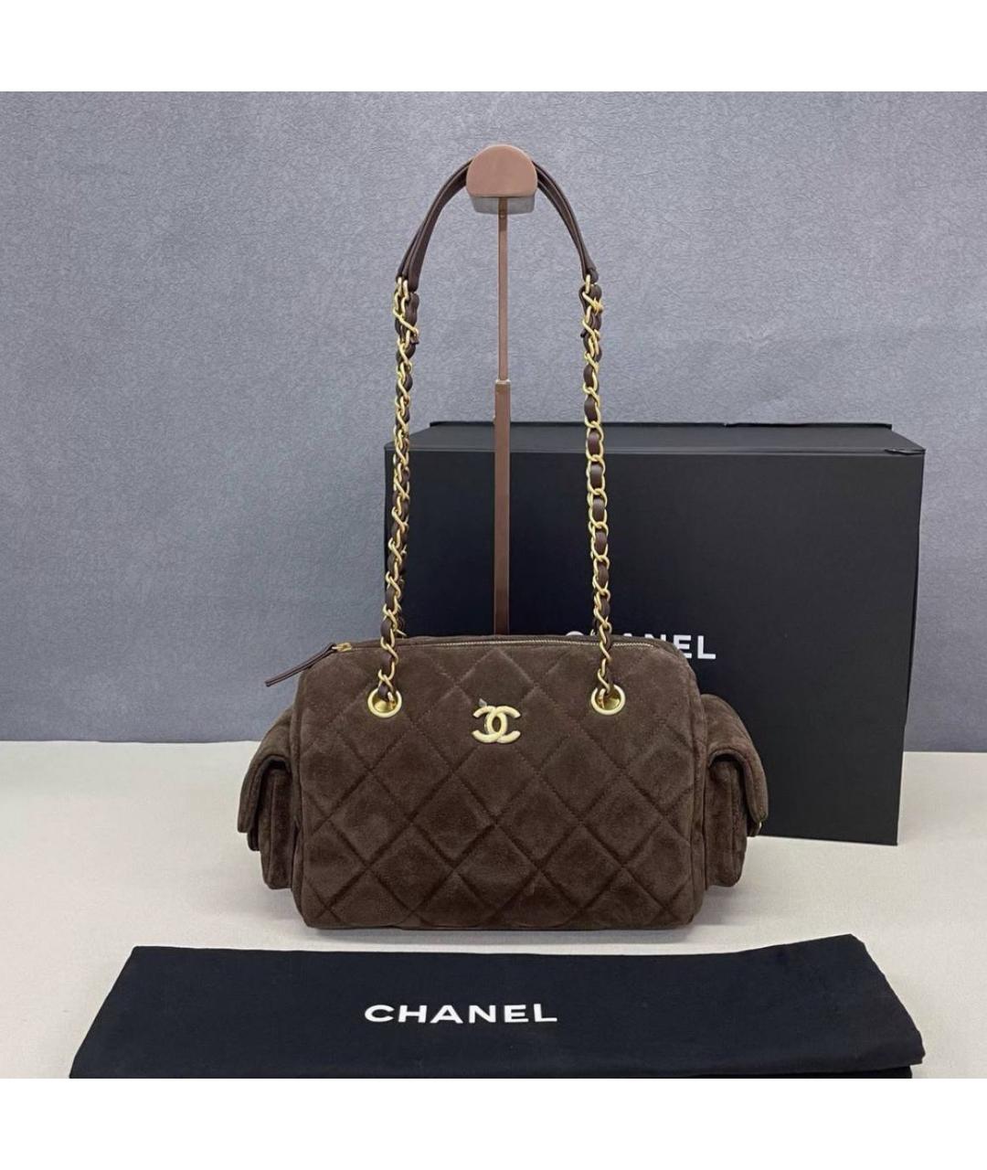 CHANEL Коричневая сумка через плечо, фото 3