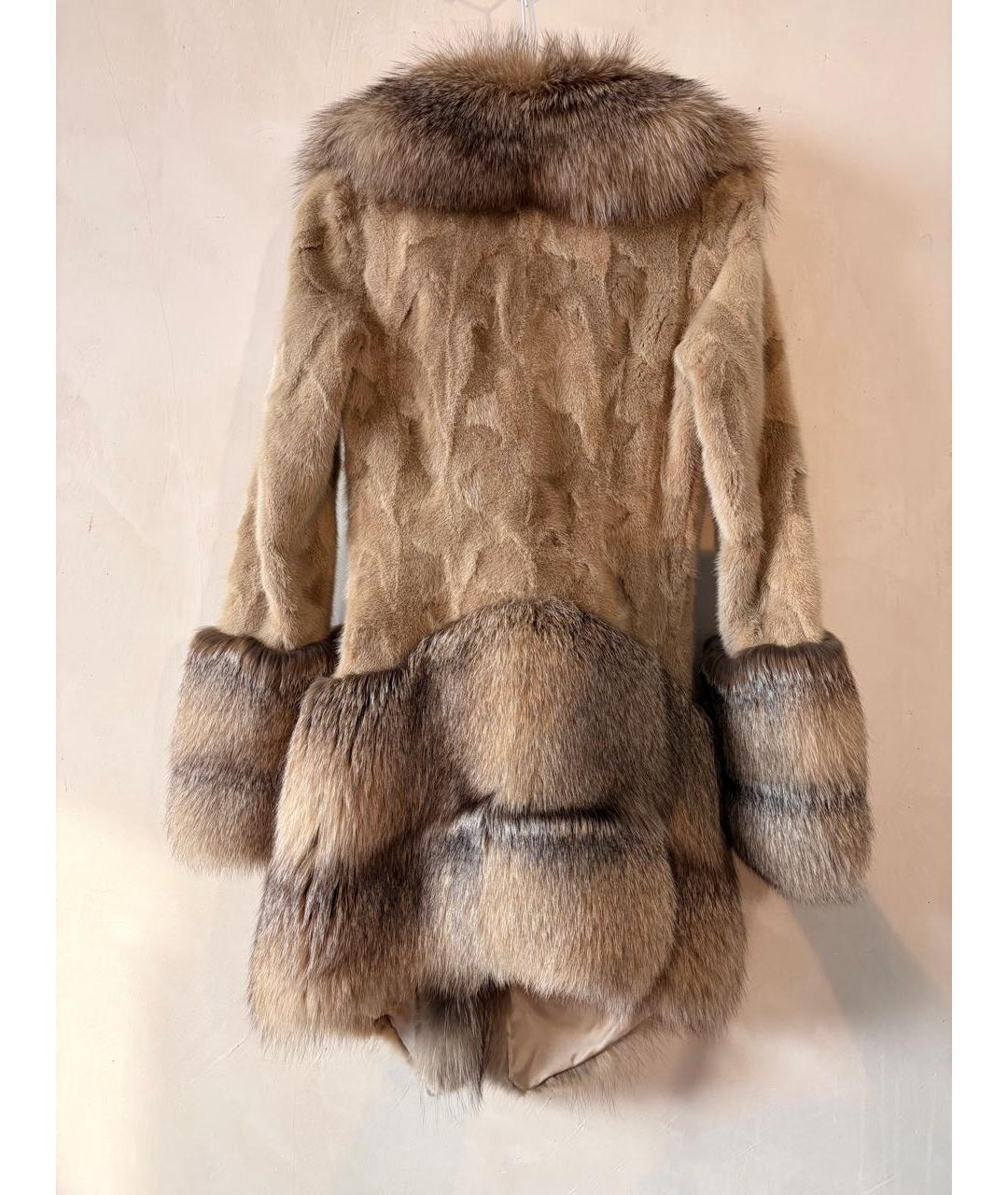 VERSACE Бежевая сетчатая шуба, фото 2